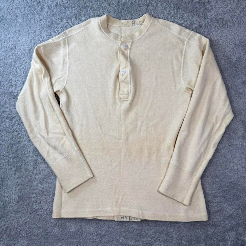 70's Cream long sleeve military
